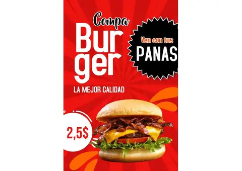 Combo Hamburguesas Maracay (2,5$)