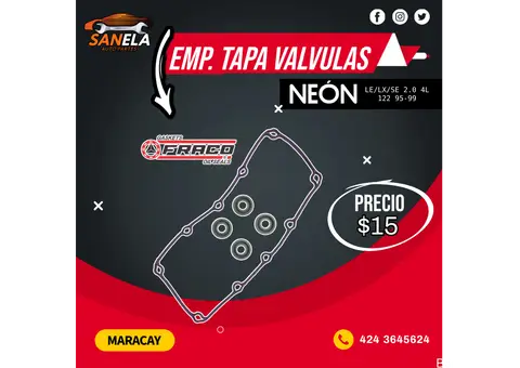 Empacadura Tapa Válvulas marca #FRACO para tu Chrysler Neon