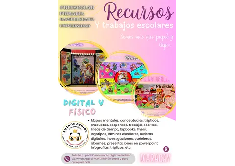 Recursos y trabajos escolares