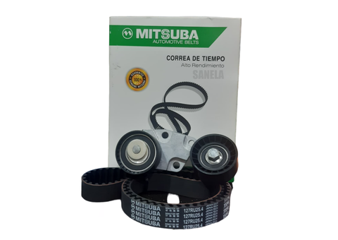 Kit Tiempo Aveo 1.6 Mitsuba Doble Costura (Correa, Polea y Tensor)