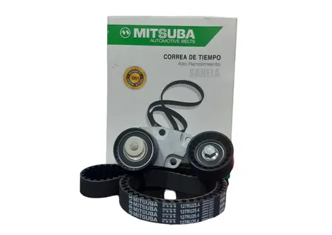 Kit Tiempo Aveo 1.6 Mitsuba Doble Costura (Correa, Polea y Tensor)