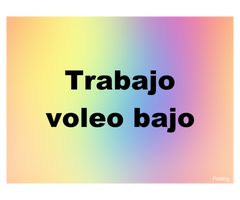 Trabajo escrito "Voleo Bajo"