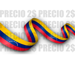 Bandera de Venezuela Agitada (Cinta de Bandera) Lazo Bandera
