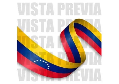 Bandera de Venezuela Agitada Pequeña (Cinta de Bandera) Lazo Bandera