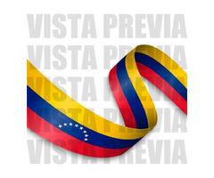 Bandera de Venezuela Agitada Pequeña (Cinta de Bandera) Lazo Bandera