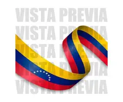 Bandera de Venezuela Agitada Pequeña (Cinta de Bandera) Lazo Bandera