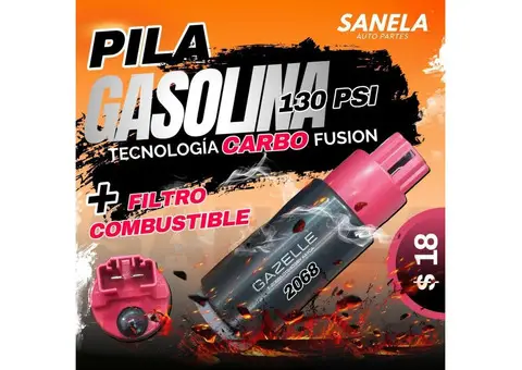 Pila Gasolina 2068 Carbo Fusion (Gazelle) + Filtro Gasolina con 3 meses de Garantía