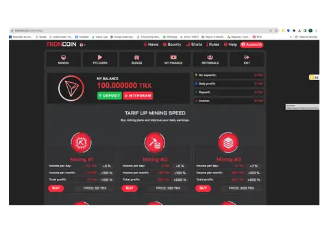 Plantilla TRON TRX minar en la nube (Crea tu sitio de minado y gana dinero) - 3/3