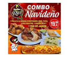 Combo Navideño Pollo Rico: 1 Pollo a la brasa o Rostizado