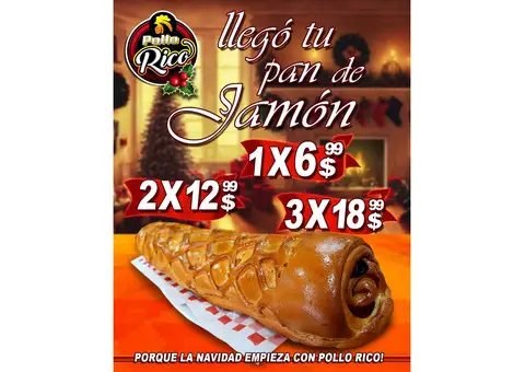 Pan de Jamón en Pollo Rico