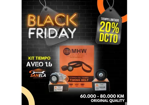 Kit Tiempo Aveo 60.000 a 80.000 Km (marca MHW 100% Americano)