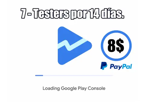 Venta de 7 Testers Profesionales para tu Prueba Cerrada Alpha en Play Console