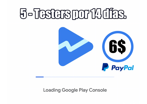 Venta de 5 Testers para tu Prueba Cerrada Alpha en Play Console