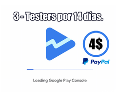 Venta de 3 Testers para tu Prueba Cerrada Alpha en Play Console