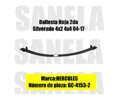 Ballesta Hoja Segunda Silverado 4x2 4x4 04-17