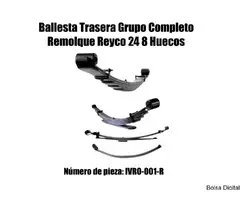 Ballesta Trasera Grupo Completo Remolque Reyco 24 8 Huecos ***