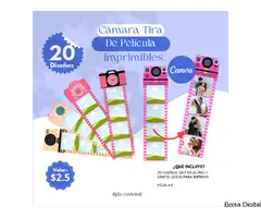 Camera Filmstrip Plantilla Canva