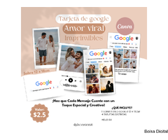 Tarjeta de Google Amor Viral Canva