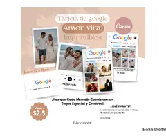 Tarjeta de Google Amor Viral Canva